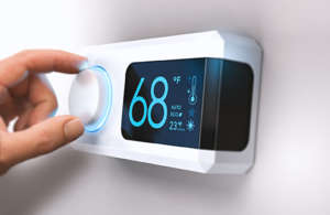 Thermostat set at 68